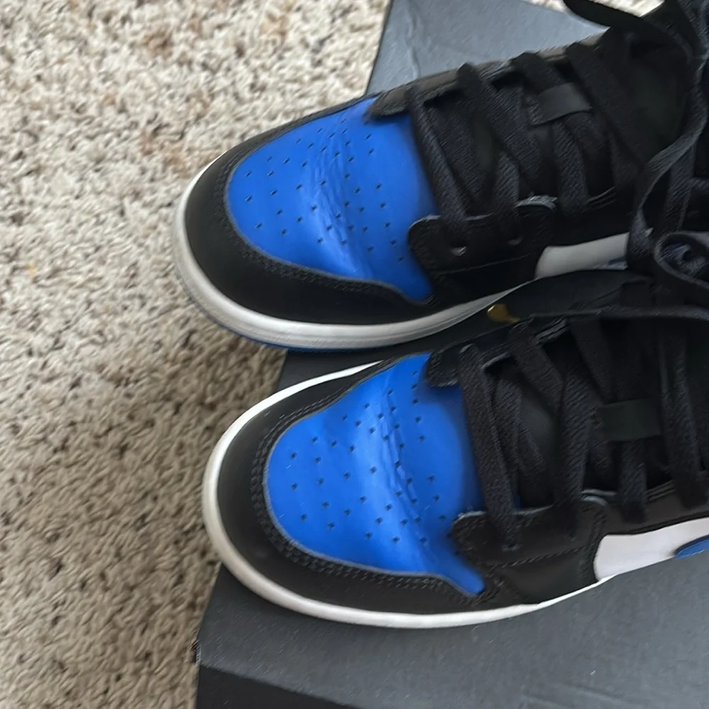 Nike Air Jordan 1 Low Black Royal Blue Men’s 6.5 Sneakers w/ Box